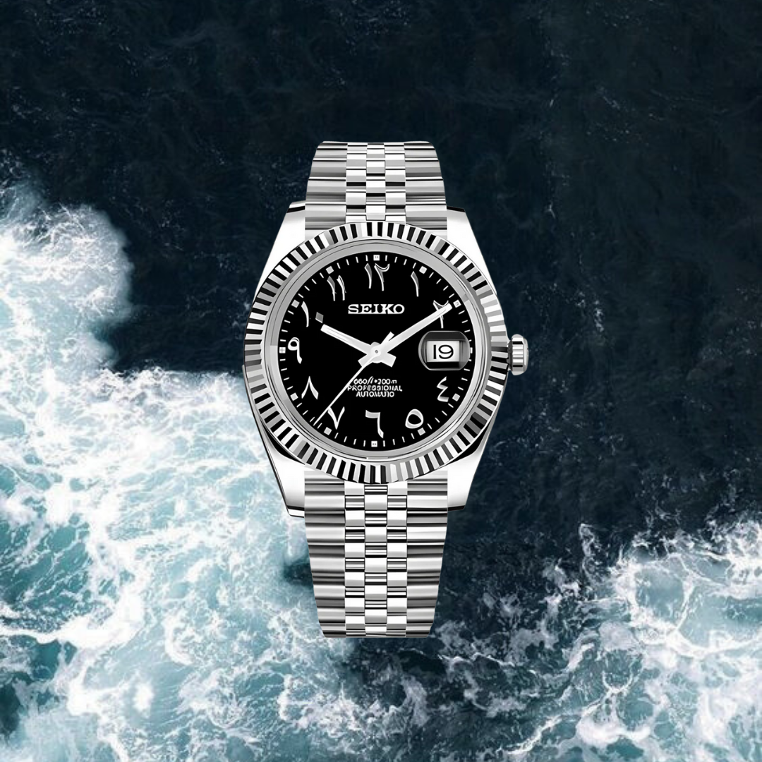 Seiko Mod Datejust Arabic Edition "Black"