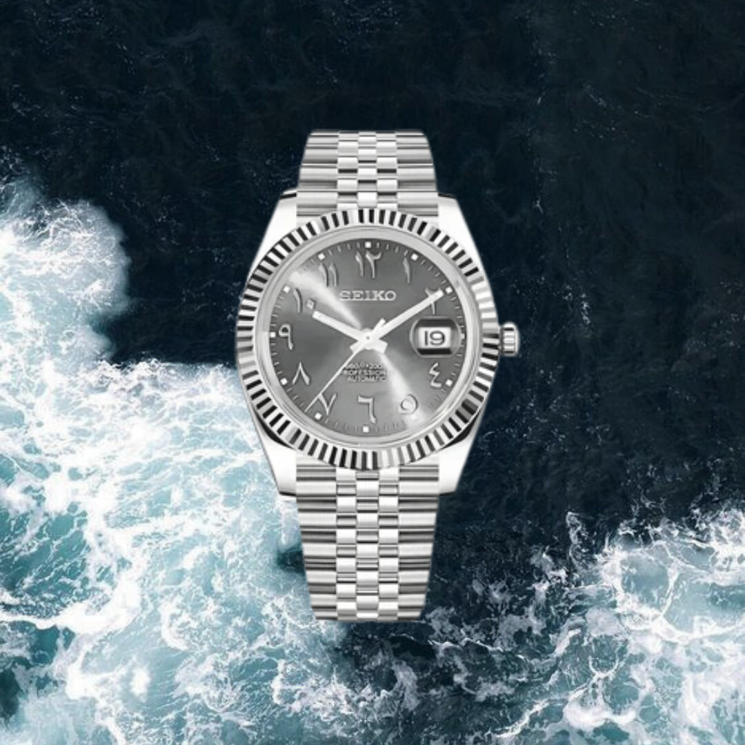 Seiko Mod Datejust Arabic Edition "Silver"