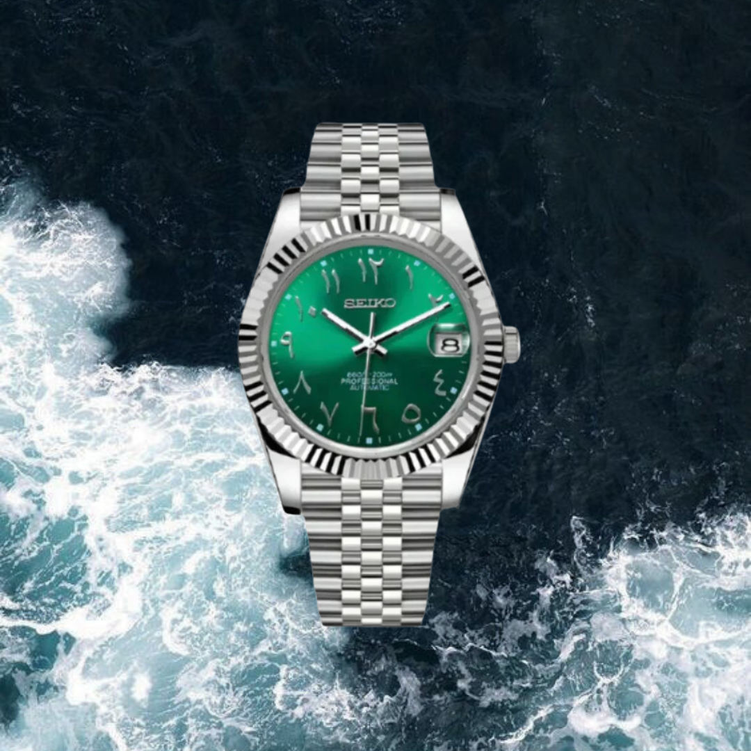 Seiko Mod Datejust Arabic Edition "Emerald"