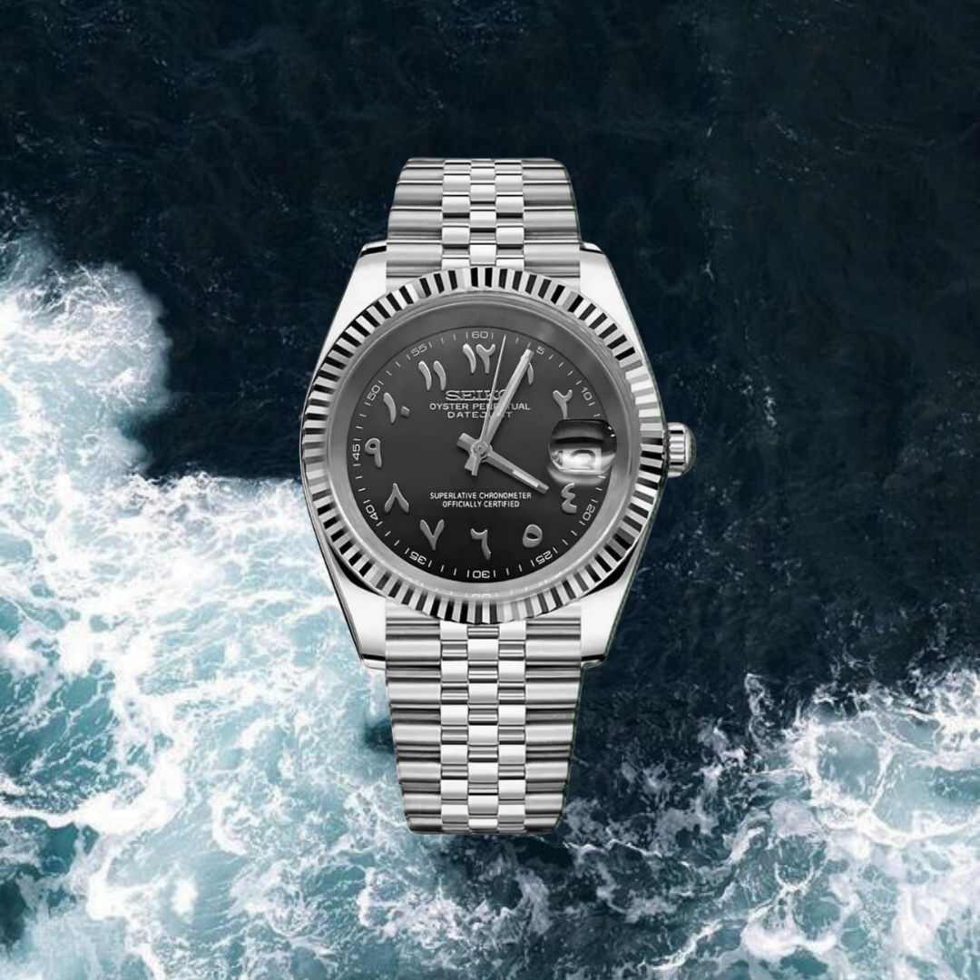 Seiko Mod Datejust Arabic Edition "Grey"