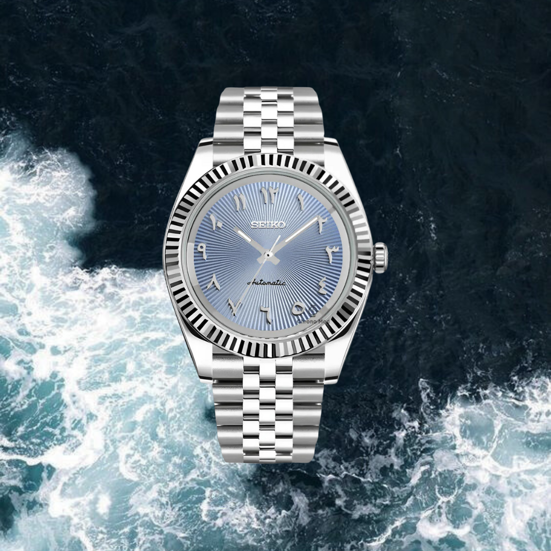 Seiko Mod Datejust Arabic Edition "Sky Textured"