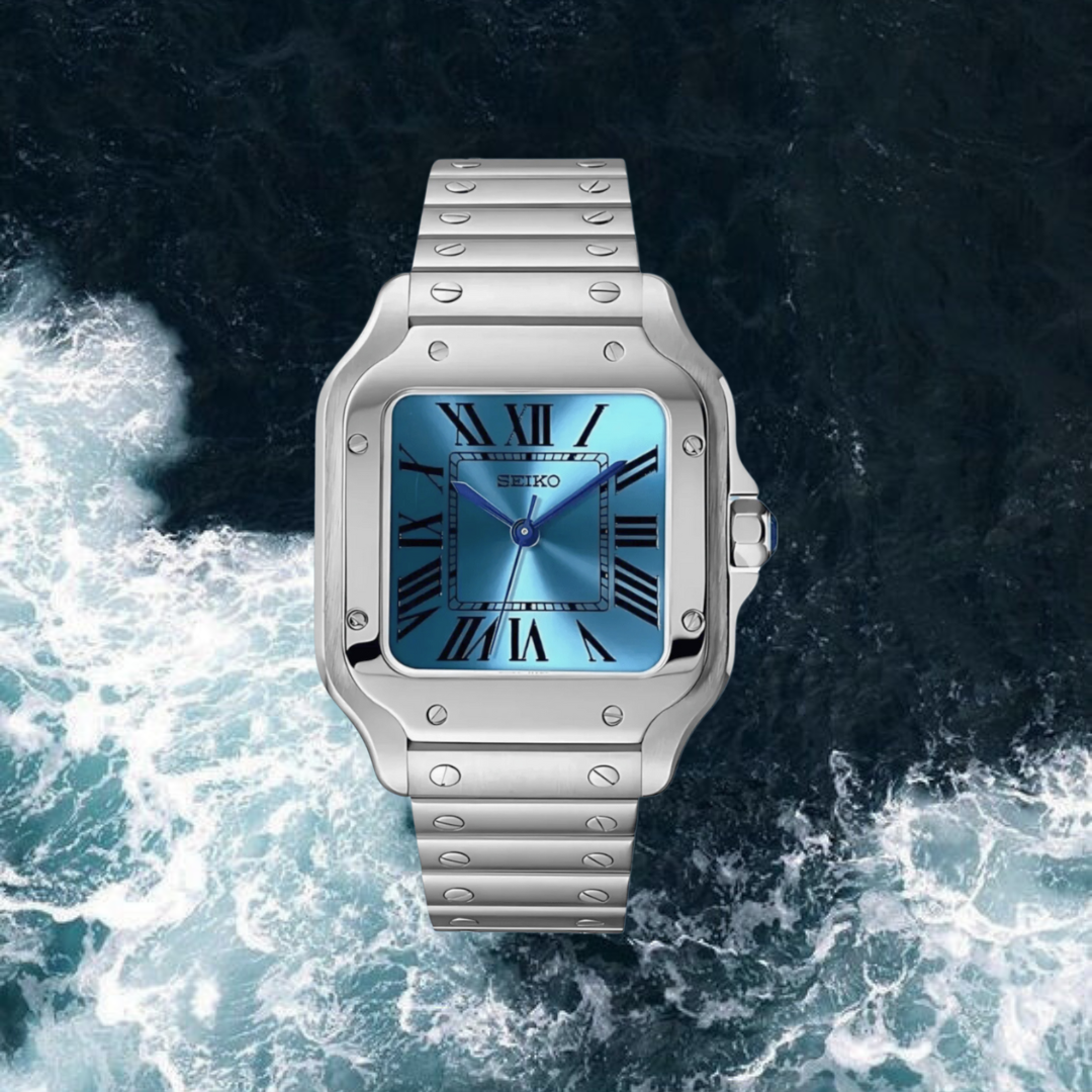 Seiko Mod Santos "Light Blue"