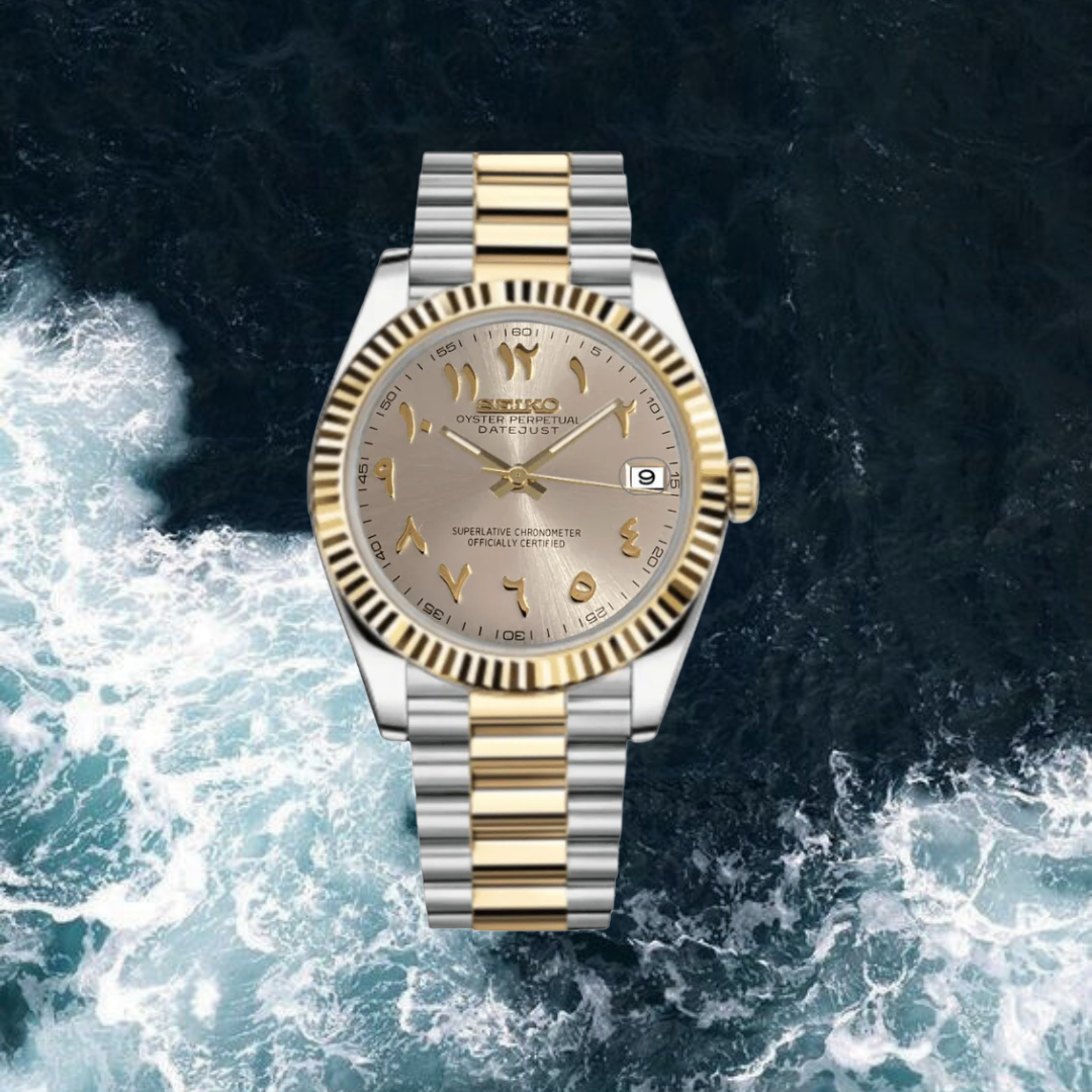 Seiko Mod Datejust Arabic Edition "Beige"