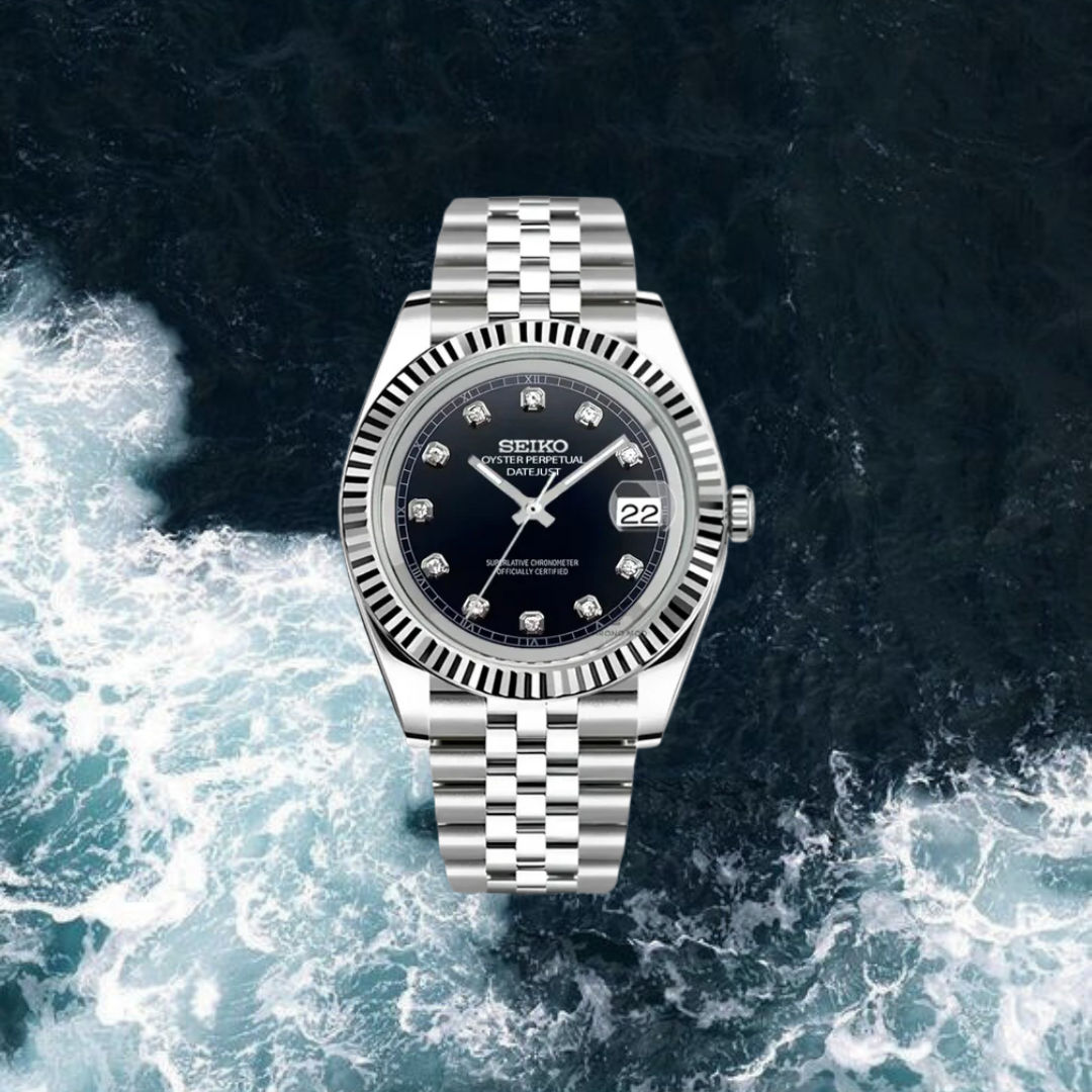 Seiko Mod Datejust Diamond Edition "Black"