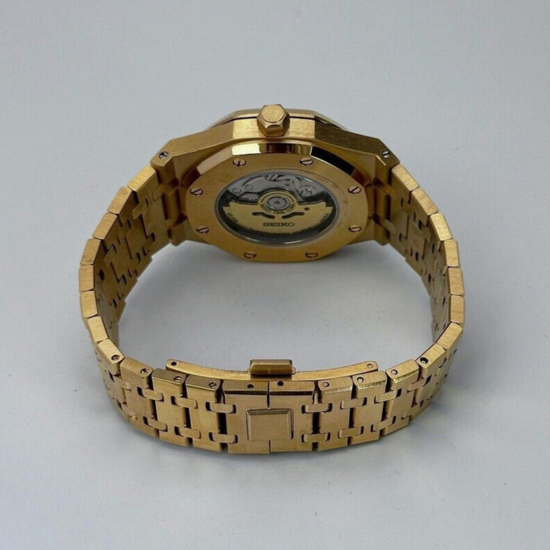 Seiko Mod Royal Oak "Gold Black"
