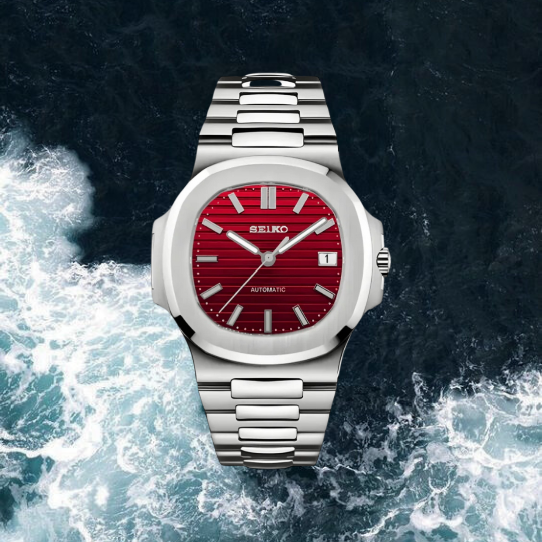 Seiko Mod Nautilus "Red Blood"