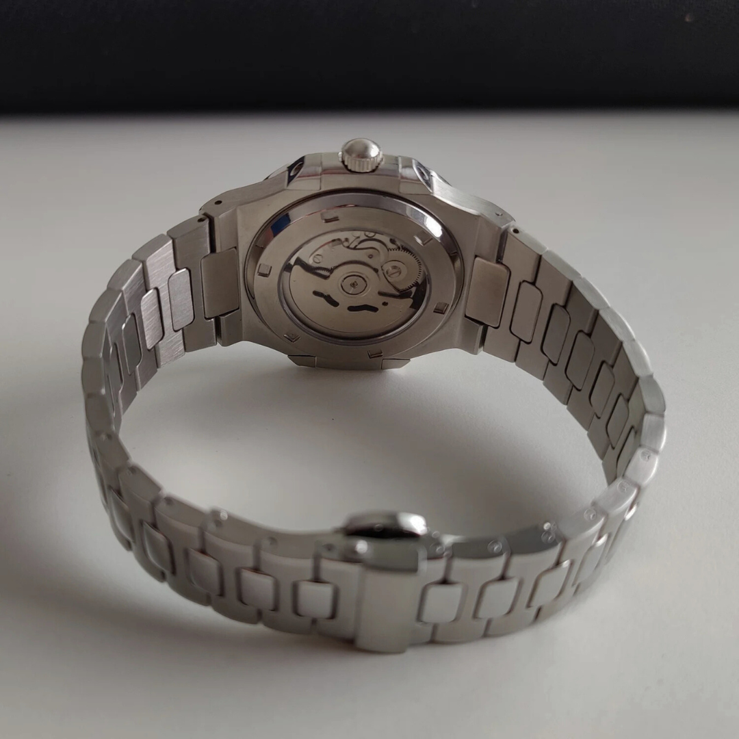 Seiko Mod Nautilus Open Heart "Green"