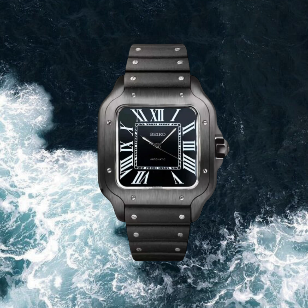Seiko Mod Santos "Full Black"