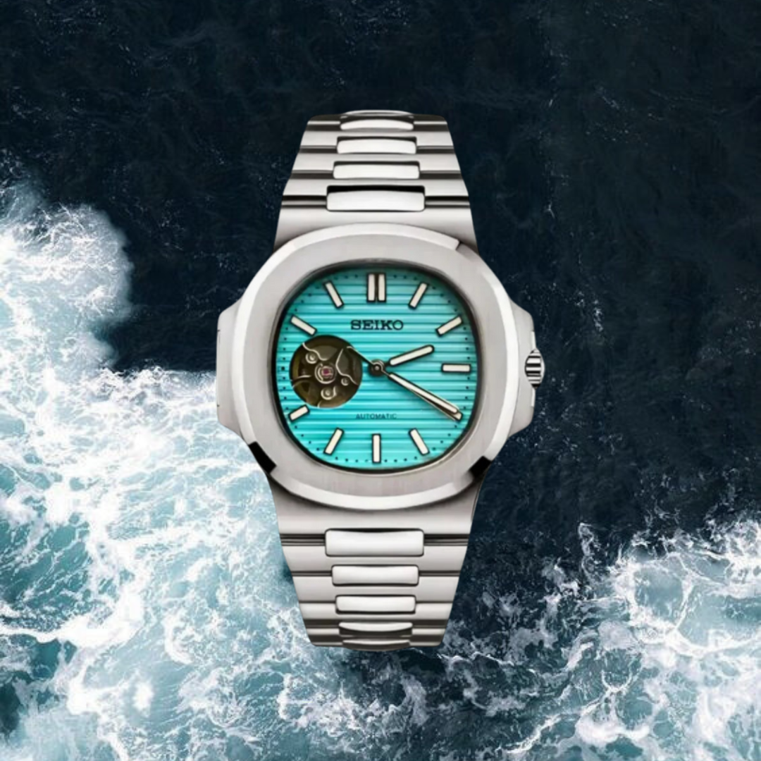 Seiko Mod Nautilus Open Heart "Tiffany"