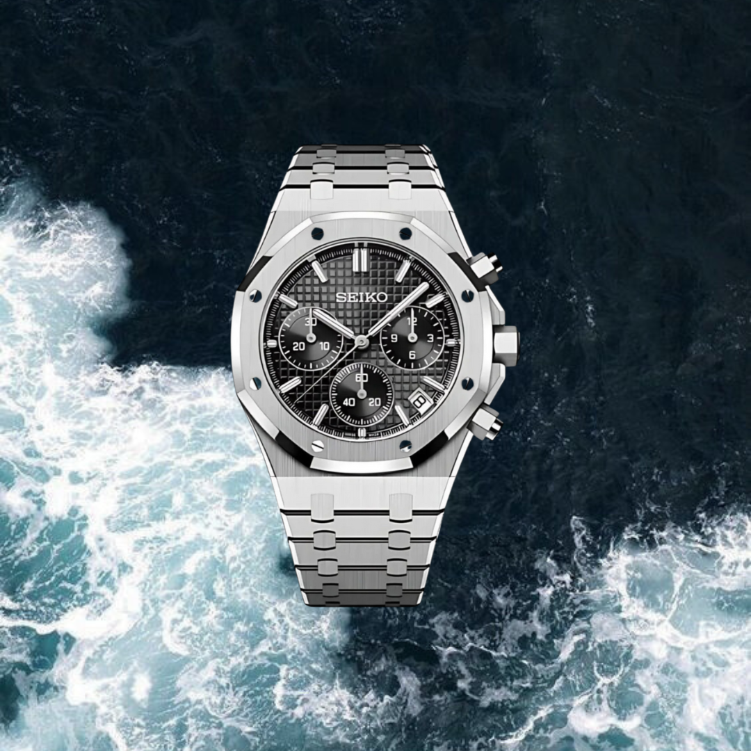 Seiko Mod Royal Oak Crono "Black"