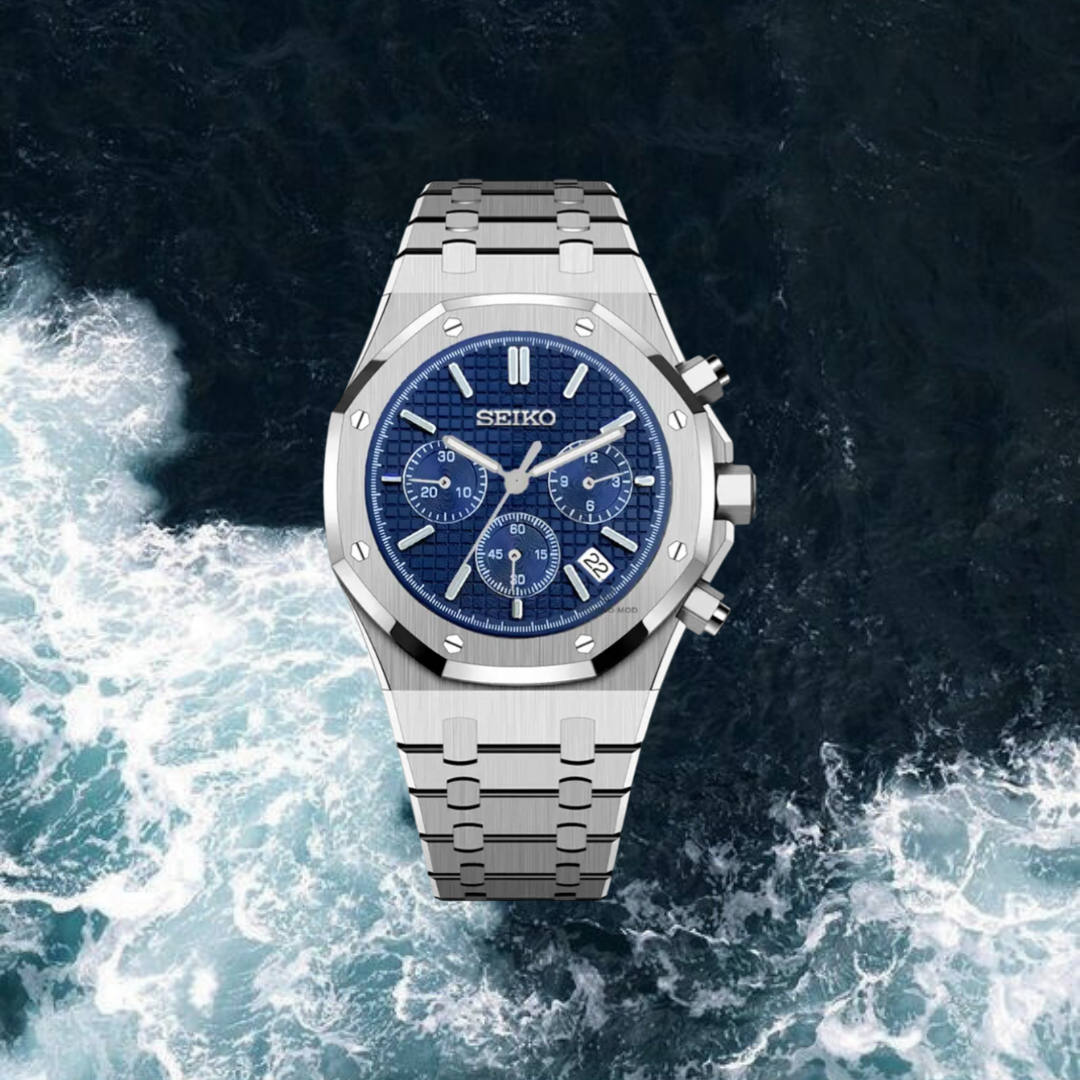 Seiko Mod Royal Oak Crono "Navy Blue"