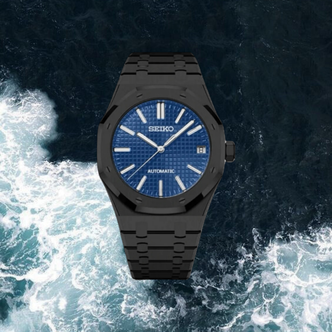 Seiko Mod Royal Oak "Black Blue"