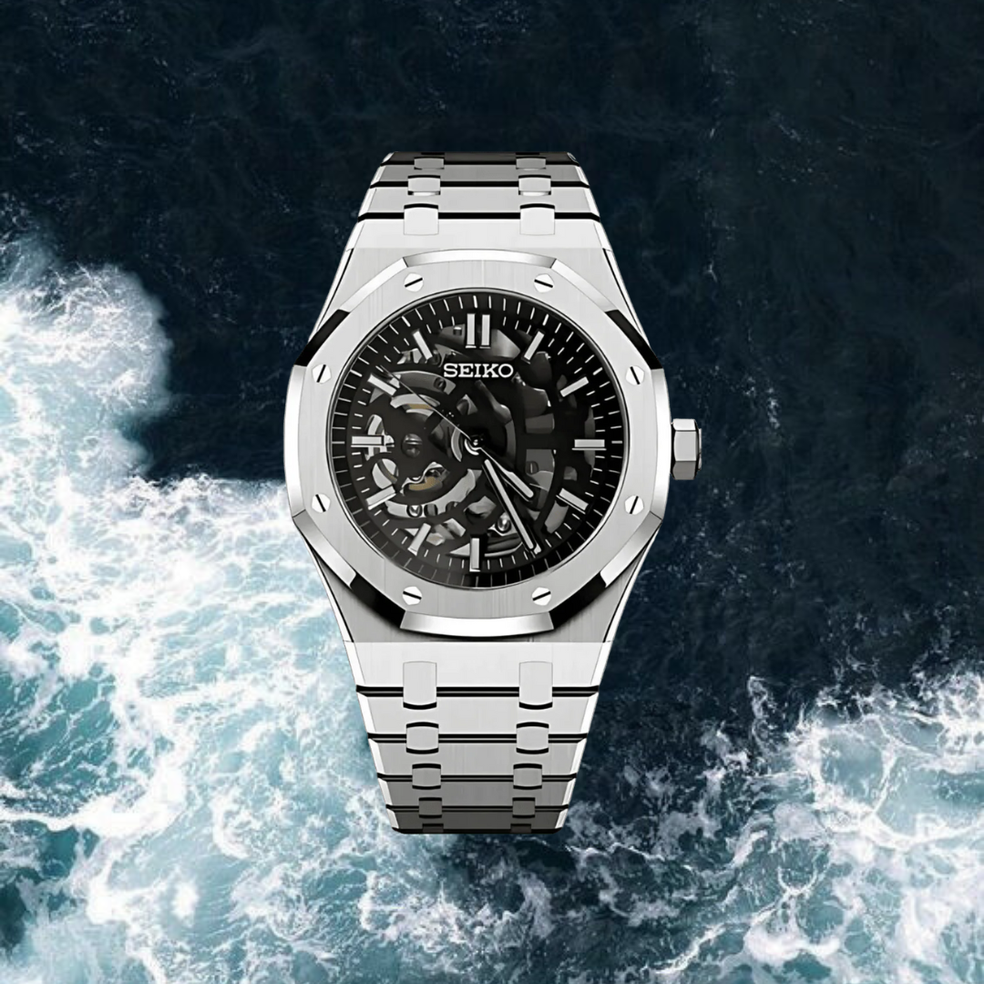 Seiko Mod Royal Oak Skeleton "Black"