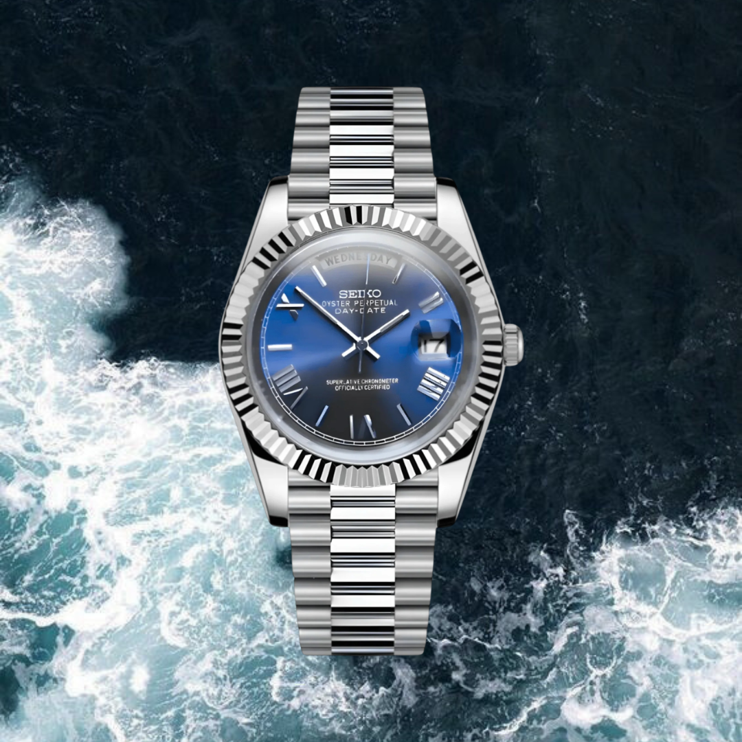 Seiko Mod Day-Date Roman edition "Navy Blue"