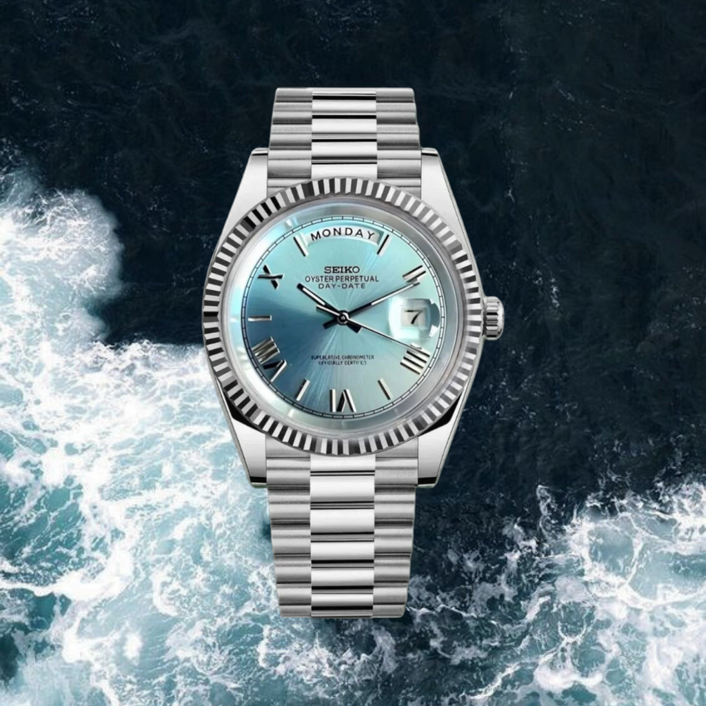Seiko Mod Day-Date Roman edition "Tiffany Blue"