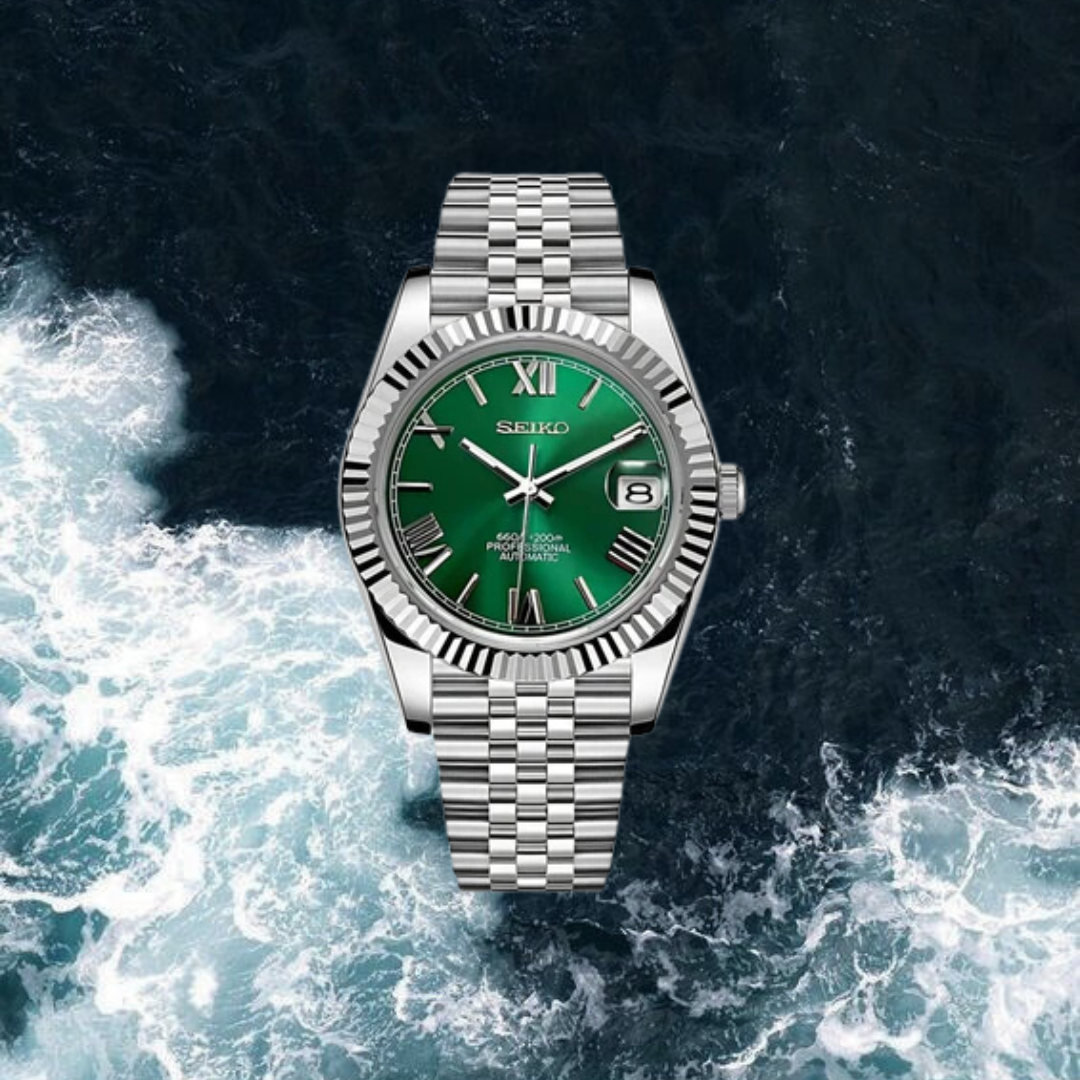 Seiko Mod Datejust Roman Edition "Emerald"