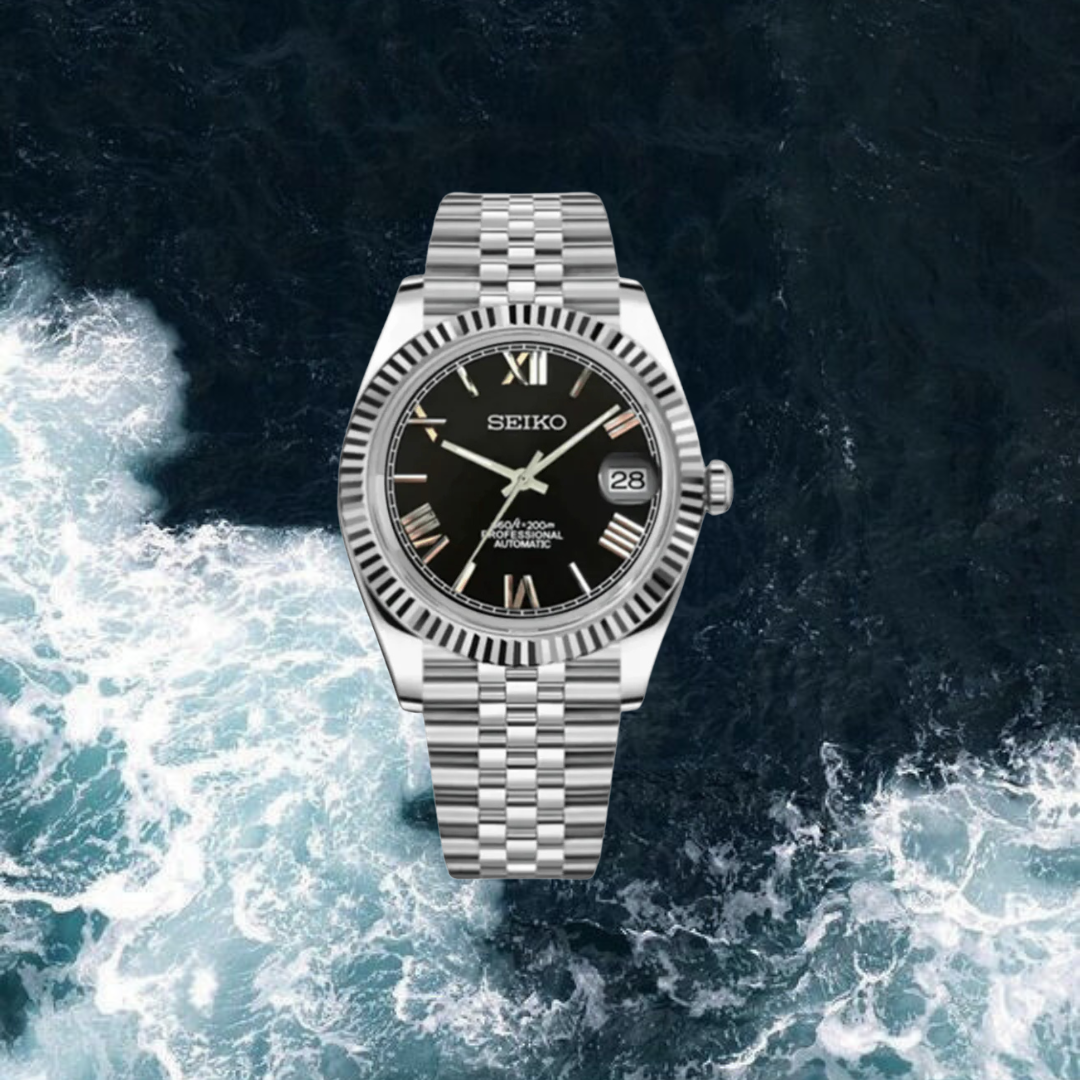 Seiko Mod Datejust Roman Edition "Black"